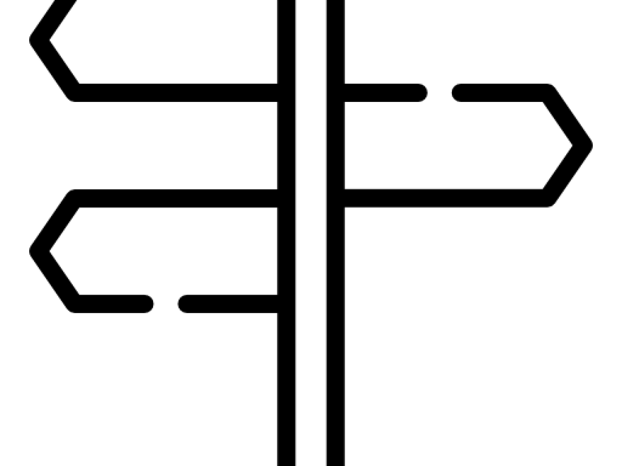 sign post wayfinding icon